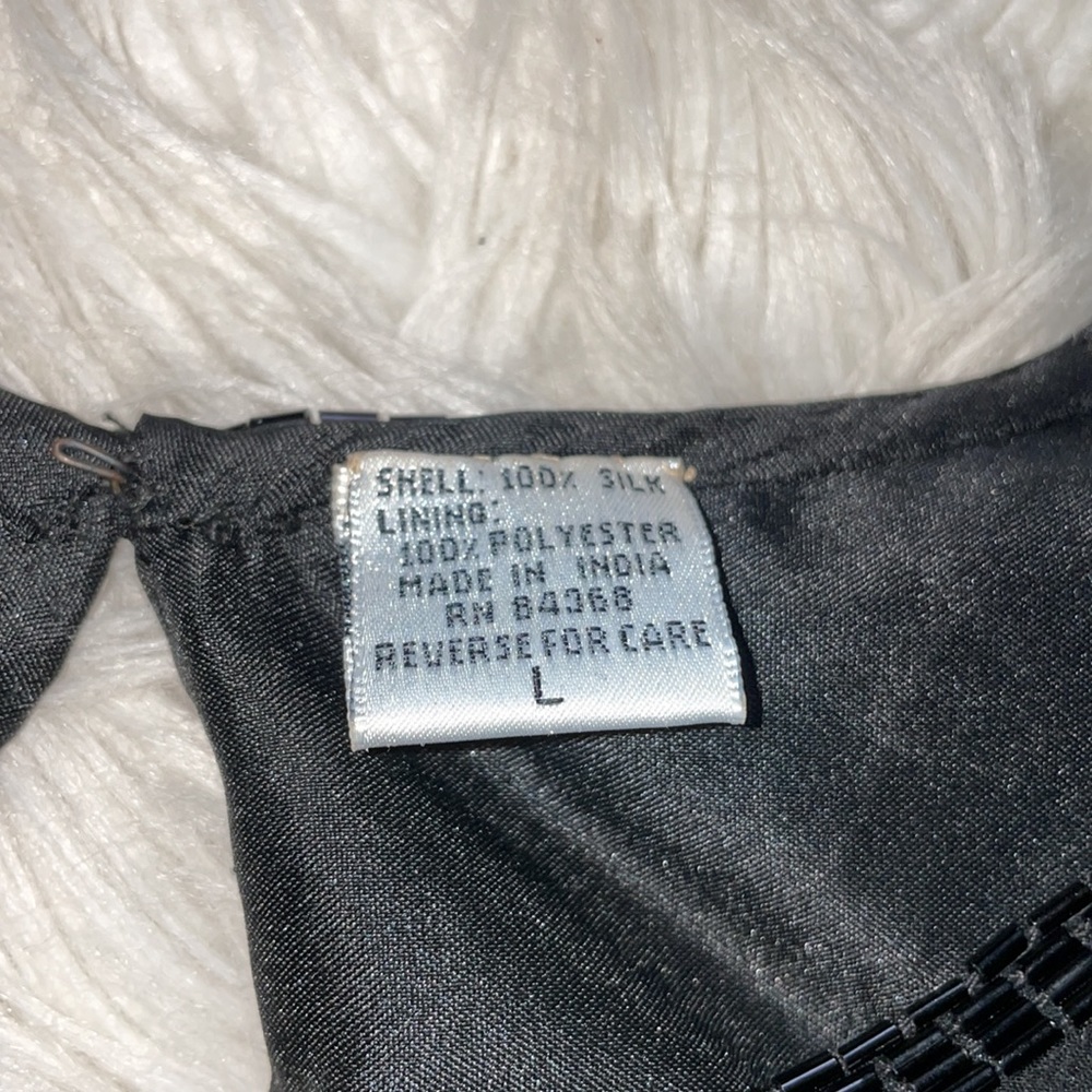 Denise Elle | Vintage 80’s L silk bead and sequin top - Picture 3 of 10